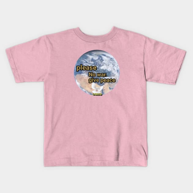 world peace. Kids T-Shirt by Dilhani